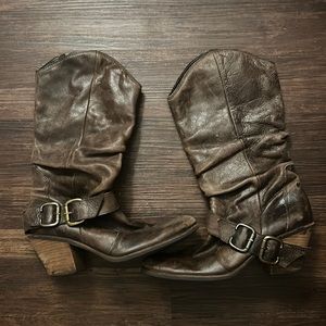 Matisse Western Inspired Ankle Buckle Boots - Size 8